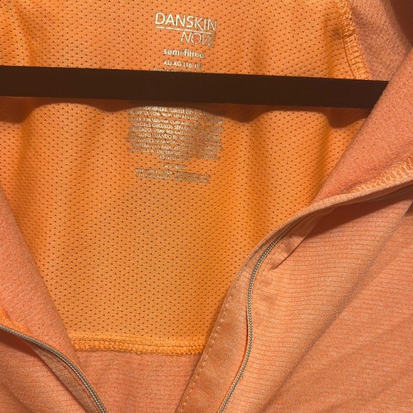 Danskin Now Orange Relaxed Fit Polo Collar Shirt - Picture 6 of 6